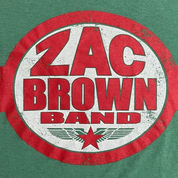 Small Zac Brown Band T-Shirt. Green. In great condition with no holes or stains. - Picture 2 of 5